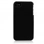 Hard Plastic Glossy Back Cover Case for Apple iPhone 4/4S - Black