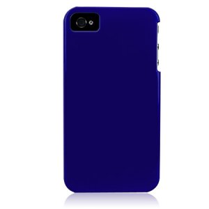 Hard Plastic Glossy Back Cover Case for Apple iPhone 4/4S - Dark Blue