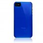 Hard Plastic Transparent Back Cover Case for Apple iPhone 4/4S - Blue
