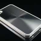 Hard Plastic Aluminum Finish Back Cover Case for Apple iPhone 4 - Black