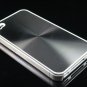 Hard Plastic Aluminum Finish Back Cover Case for Apple iPhone 4 - Black