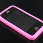Soft Silicone Rubber Skin Cover Case for Apple iPhone 4/4S - Hot Pink