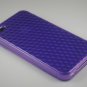 Crystal Gel Diamond Design Case for Apple iPhone 4/4S - Purple