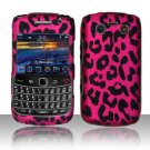 Hard Plastic Rubber Feel Design Case for Blackberry Bold 9700/9780 - Hot Pink Leopard