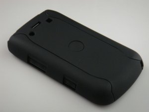 Hard Plastic Rubber Feel Armor Case for Blackberry Bold 9700/9780 - Black