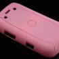 Hard Plastic Rubber Feel Armor Case for Blackberry Bold 9700/9780 - Pink