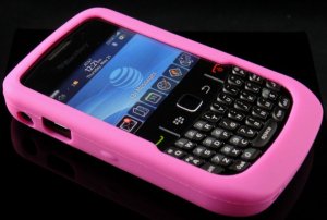 Soft Silicone Skin Cover Case for Blackberry Curve 8520 - Hot Pink