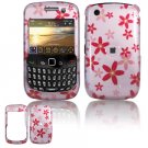 Hard Plastic Design Case for Blackberry Curve 8520 - Pink Flowers