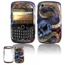 Hard Plastic Design Case for Blackberry Curve 8520 - Snake Skull