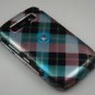 Hard Plastic Design Case for Blackberry Curve 8900 - Blue Diagonal Check