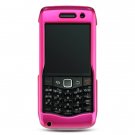 Hard Plastic Rubber Feel Case for Blackberry Pearl 9100 - Hot Pink