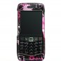 Hard Plastic Crystal Design Case for Blackberry Pearl 9100 - Pink Butterfly