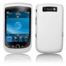 Hard Plastic Rubber Feel Case for Blackberry Torch 9800 - White