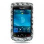 Hard Plastic Bling Rhinestone Design Case for Blackberry Torch 9800 - Silver Zebra