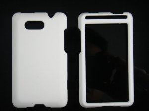 Hard Plastic Rubber Feel Case for HTC Aria - White