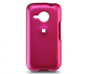 Hard Plastic Rubber Feel Case for HTC Droid Eris 6200 - Hot Pink