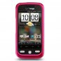 Hard Plastic Rubber Feel Case for HTC Droid Eris 6200 - Hot Pink
