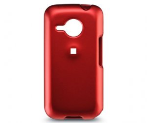 Hard Plastic Rubber Feel Case for HTC Droid Eris 6200 - Red