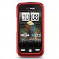 Hard Plastic Rubber Feel Case for HTC Droid Eris 6200 - Red