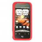 Soft Silicone Skin Cover Case for HTC Droid Incredible ADR 6300 - Red