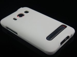 Hard Plastic Rubber Feel Full Case for HTC Evo 4G - White