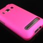 Hard Plastic Rubber Feel Full Case for HTC Evo 4G - Hot Pink
