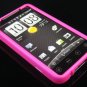 Hard Plastic Rubber Feel Full Case for HTC Evo 4G - Hot Pink