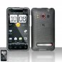 Hard Plastic Rubber Feel Design Full Case for HTC Evo 4G - Carbon Fiber