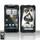 Hard Plastic Rubber Feel Design Full Case for HTC Evo 4G - Ace of Spade Skull