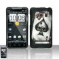 Hard Plastic Rubber Feel Design Full Case for HTC Evo 4G - Ace of Spade Skull