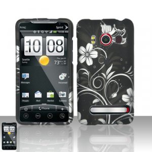 Hard Plastic Rubber Feel Design Full Case for HTC Evo 4G - Midnight Garden