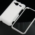 Hard Plastic Rubber Feel Cover Case for HTC Evo Shift 4G - White