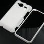 Hard Plastic Rubber Feel Cover Case for HTC Evo Shift 4G - White