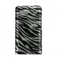 Hard Plastic Design Case for HTC G2 - Black Silver Zebra