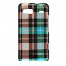 Hard Plastic Design Case for HTC G2 - Blue Check
