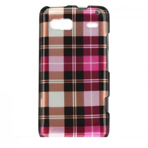 Hard Plastic Design Case for HTC G2 - Hot Pink Check