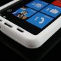 Hard Plastic Rubber Feel Cover Case for HTC HD7/HD7S - White
