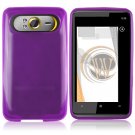 Soft Crystal Gel Frost Skin Cover Case for HTC HD7/HD7S - Purple
