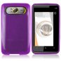 Soft Crystal Gel Frost Skin Cover Case for HTC HD7/HD7S - Purple