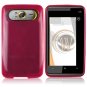 Soft Crystal Gel Frost Skin Cover Case for HTC HD7/HD7S - Hot Pink
