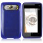 Soft Crystal Gel Frost Skin Cover Case for HTC HD7/HD7S - Blue