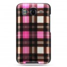 Hard Plastic Design Case for HTC Inspire 4G/Desire - Hot Pink Check