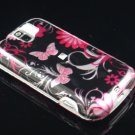 Hard Plastic Design Case for HTC Mytouch Slide 3G (T-Mobile) - Pink Butterfly