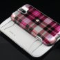 Hard Plastic Design Case for HTC Mytouch Slide 3G (T-Mobile) - Hot Pink Check