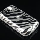 Hard Plastic Design Case for HTC Mytouch Slide 3G (T-Mobile) - Black and Silver Zebra
