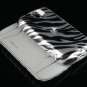 Hard Plastic Design Case for HTC Mytouch Slide 3G (T-Mobile) - Black and Silver Zebra