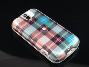 Hard Plastic Design Case for HTC Mytouch Slide 3G (T-Mobile) - Blue Check