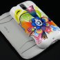 Hard Plastic Design Case for HTC Mytouch Slide 3G (T-Mobile) - White Flower Star