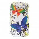 Hard Plastic Design Case for HTC Mytouch HD 4G - White Rainbow Butterfly