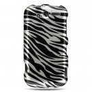 Hard Plastic Design Case for HTC Mytouch HD 4G - Black and Silver Zebra